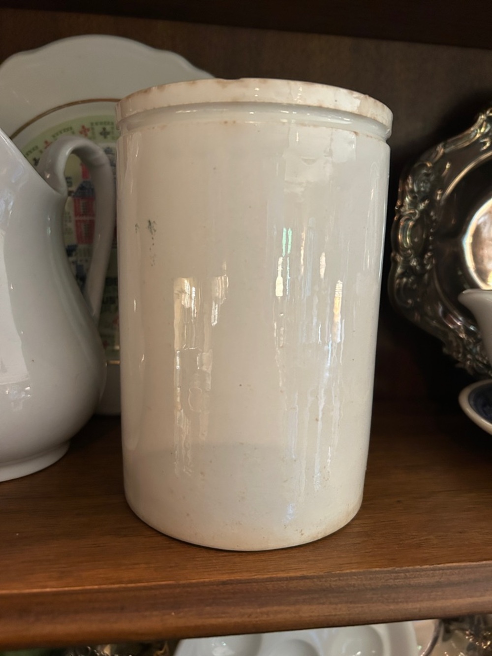 Antique Felix Potin Paris Confitures Large Crock - PRICE IS FIRM - Picture 4 of 8